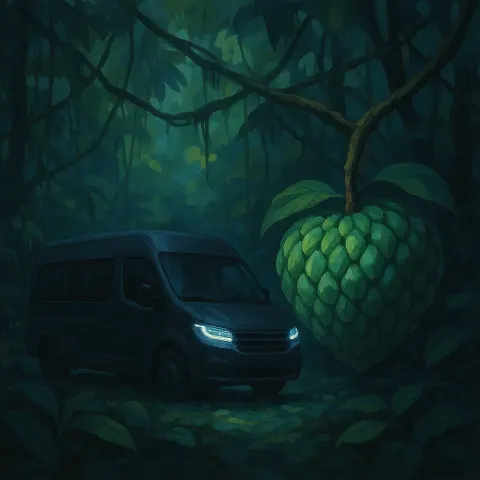 Within a Dense Tropical Rainforest Canopy with Vines