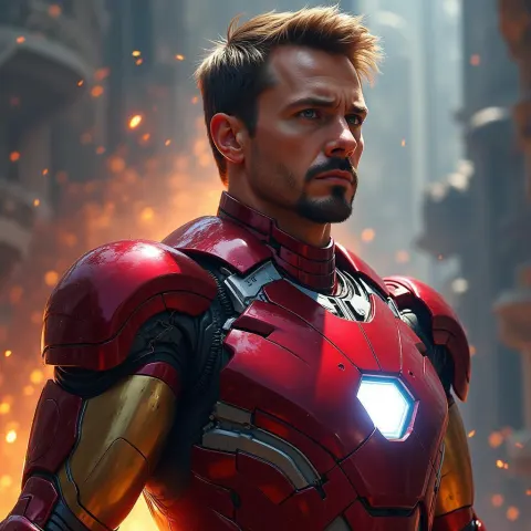 Zelensky Armored as Iron Man in Epic Portrait