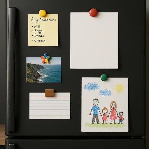 Surface of a Matte Black Refrigerator