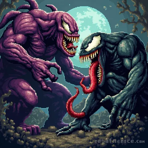 Venom Meets Cthulhu in 8 Bit Pixels