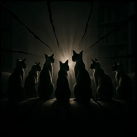 Six Varied Siamese Cats