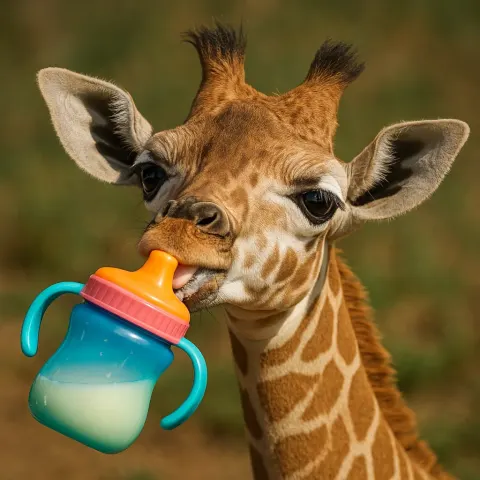 Vibrant Sippy Cup in Use