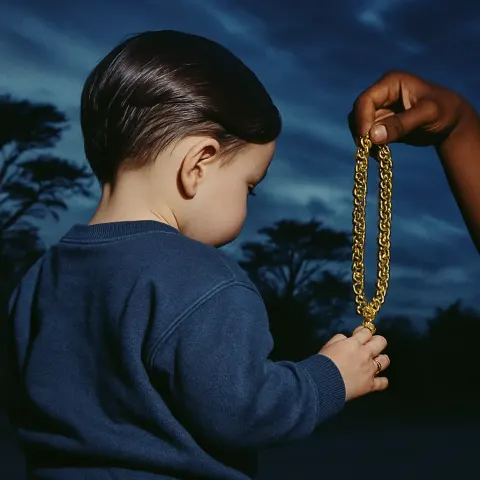 Small Toddler with a Deep Side Part in their Hair