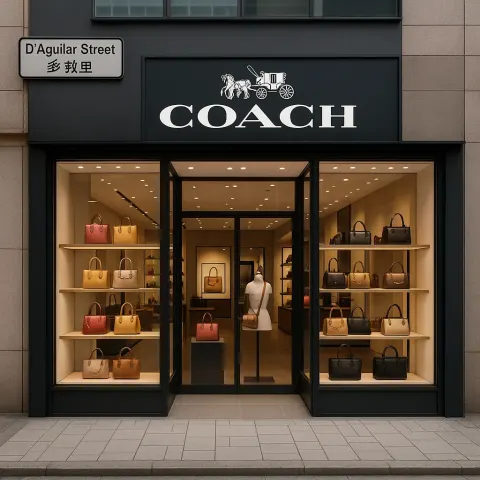 Modern Storefront of a Coach Retail Store Located on D'Aguilar