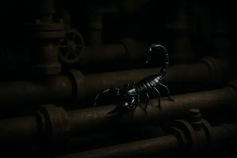 Lone Jet Black Scorpion
