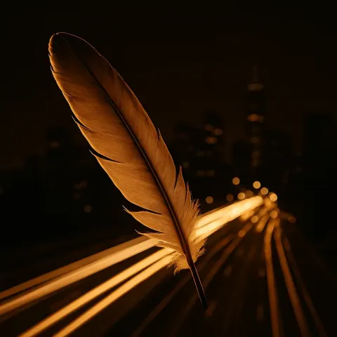 Single Sepia Quill
