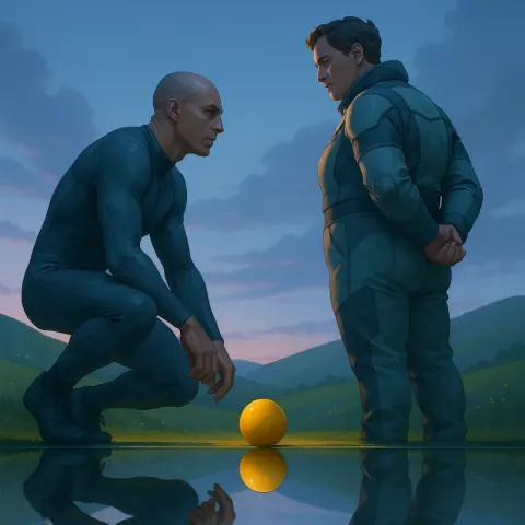 Bald World-class Athlete with an Oval Face