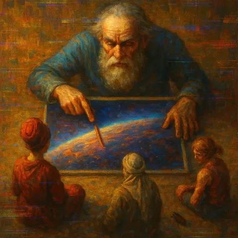 Centrally Composed Scene Reveals a Giant