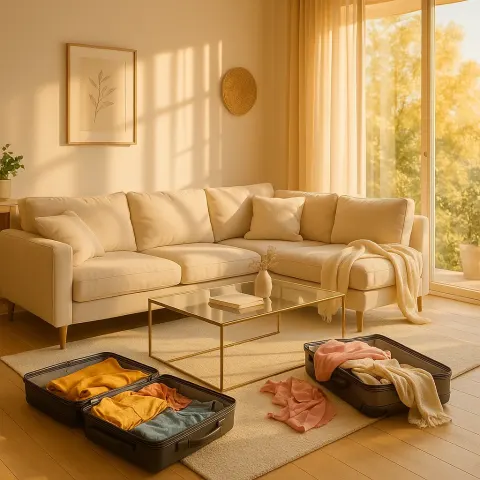 Inviting Living Room Filled with Natural