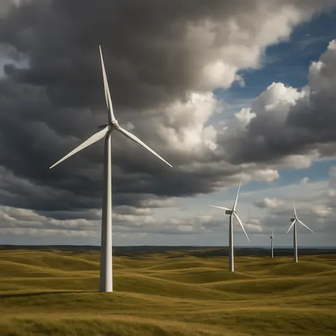 Sparse Handful of Isolated Wind Turbines Spins Slowly