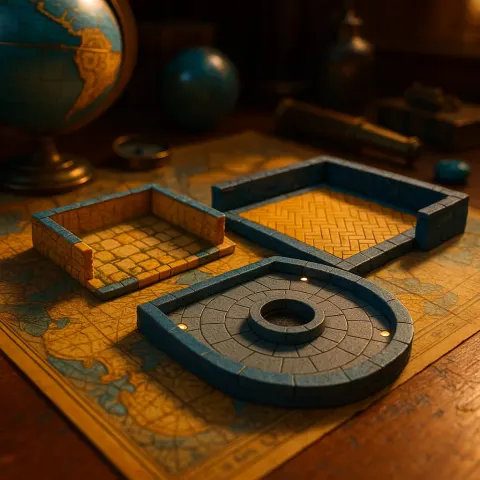 Upon an Antique Explorer's Desk with Maps