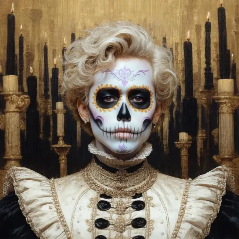 Giorno Giovanna in a Dia De Los Muertos Portrait