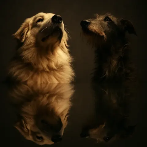 Two Canine Subjects—a Majestic and Regal Great Pyrenees