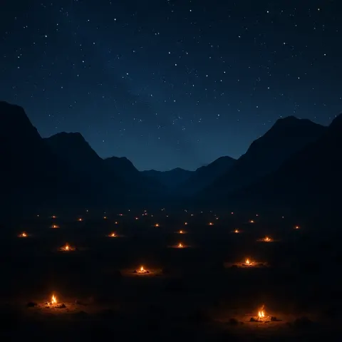 Myriad Distant Campfires Dot a Vast