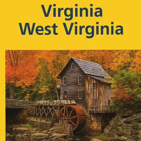 Rustic Wooden Mill Surrounded by Autumn Foliage Is Featured