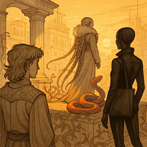 Art Nouveau Acolyte's Distinct Mullet and a Tote-bearing Cyberpunk's Sleek