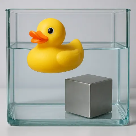 Inside a Transparent Glass Tank Filled with Water