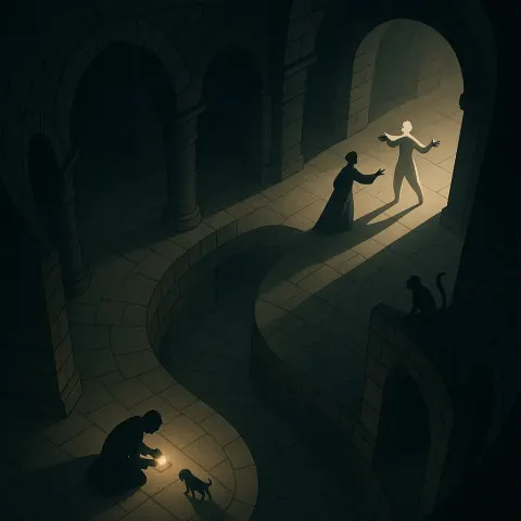 Geometric and Stylized Vastness of a Forgotten Subterranean Crypt Unfolds