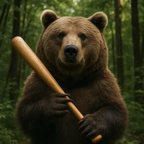 Grizzly Bear Beneath a Forest Canopy