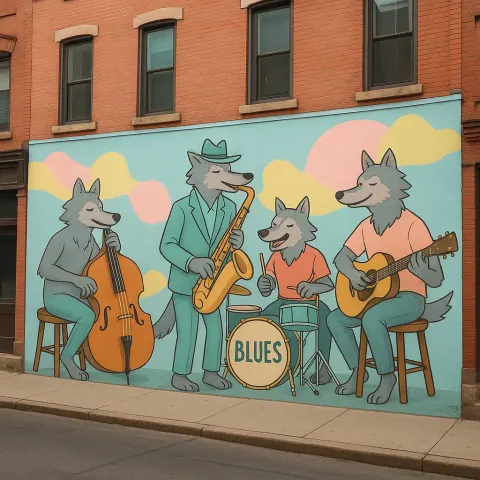Photo Capturing a City Street Scene