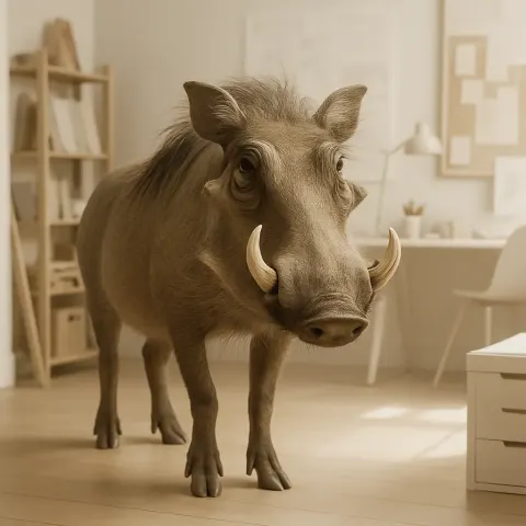 Single Large Adult Male Warthog
