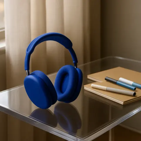 Resting on the Sleek Surface of a Transparent Acrylic Table