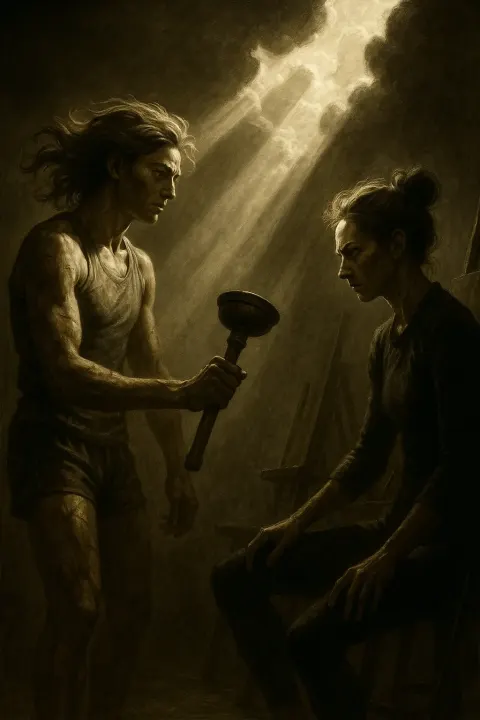 Androgynous Athlete with Flowing Hair
