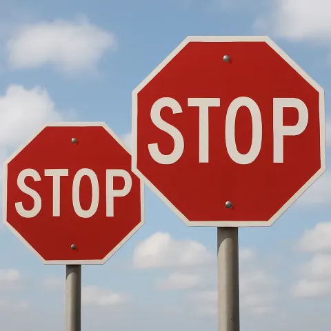 Image Featuring Two Stop Signs