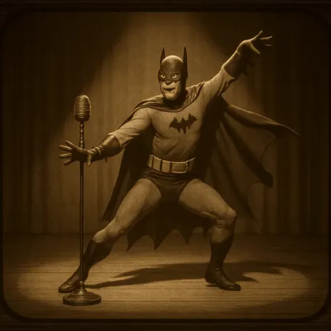 Vintage Image in Sepia Tones from a Television Broadcast