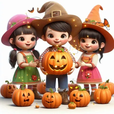 Magical CGI Pumpkin Patch Kids Funny Ragdolls