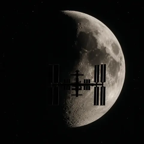 Breathtaking Scene Featuring the International Space Station