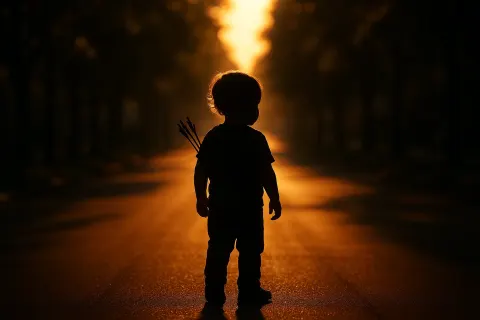 Lone Toddler with a Quiver