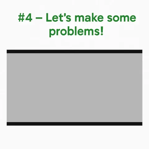 Gray Rectangle with Black Borders on the Top and Bottom