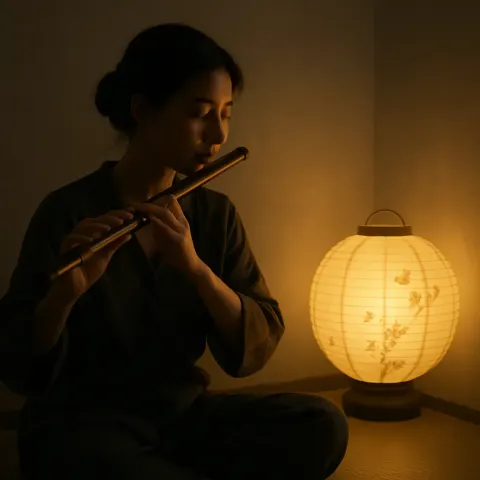 Gentle Melody of a Flute Floats Through the Air