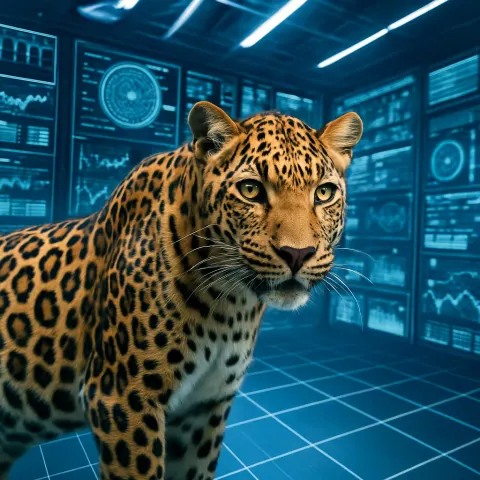 Single Sleek and Glossy Leopard