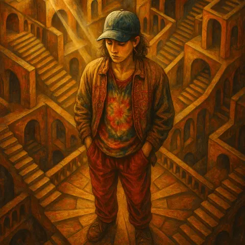 Teenager Distinguished by a Prominent Baseball Cap Sports Cap