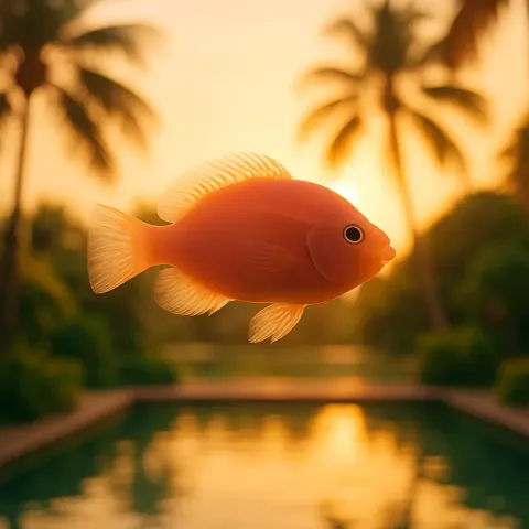 Single Pinkish Orange Anemone Fish