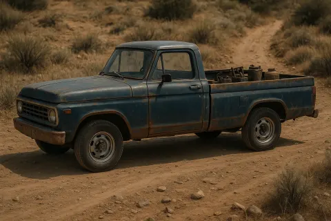 Midnight Blue Pickup Truck