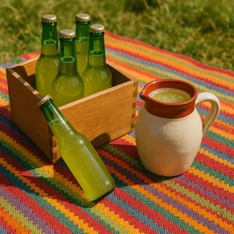 On the Vibrant Picnic Cloth