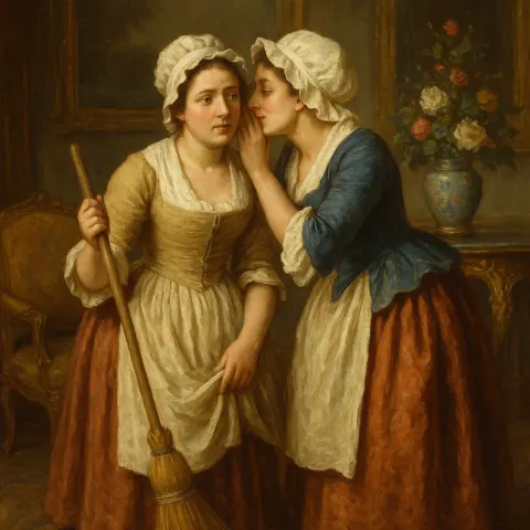 Two Women Dressed in 18th-century Attire