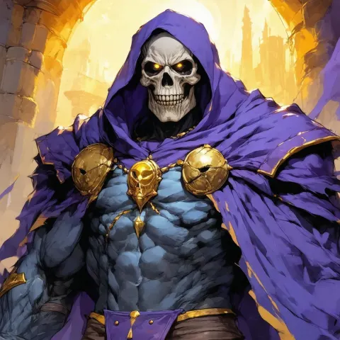 Skeletor in a Bold Manga Power Pose