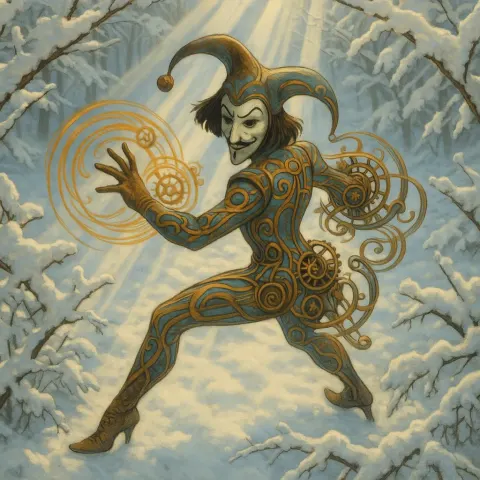 Surreal Dali-esque Trickster Character