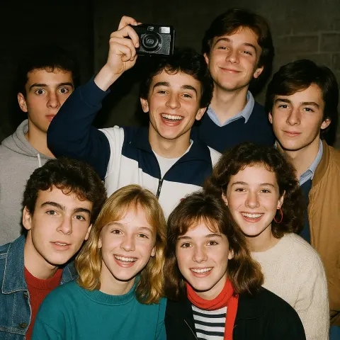 Group of French Teens Posing for a Photo