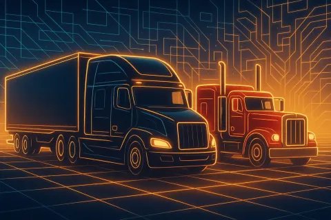 Within a Glowing Neon Lines and Grids Creating a Digital