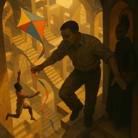 Impossible Architecture with Escher-like Stairways and Perspectives Unfolds