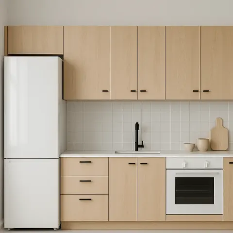 Envision a Streamlined Kitchen Design Showcasing Cabinets Made