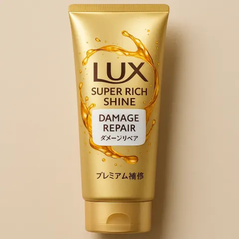 Gold Tube Labeled "LUX Super Rich Shine Damage Repair"