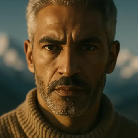 Intense Gaze of a North African Innovator