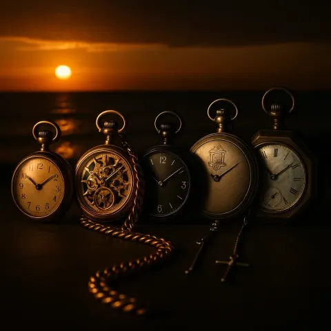 Against a Golden Sunset over a Calm Ocean Horizon