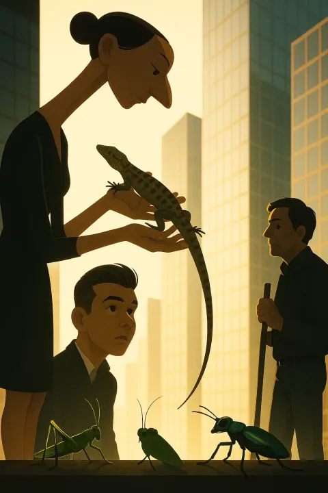Technologist CEO with a Strikingly Long Neck and Large Hands